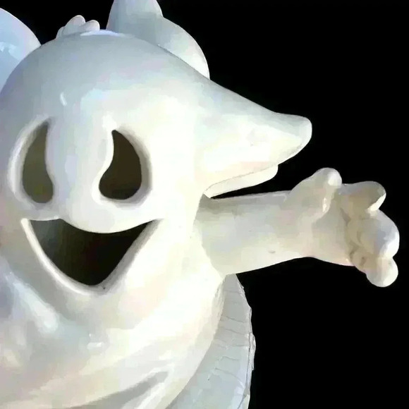 Vintage Ceramic Huddle Party Pile Off Ghosts Halloween light (included) up bowl - Picture 9 of 16